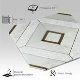 Tenedos Sapphire Gold 12 in. x 12 in. Honed Marble Floor and Wall Tile-1 piece